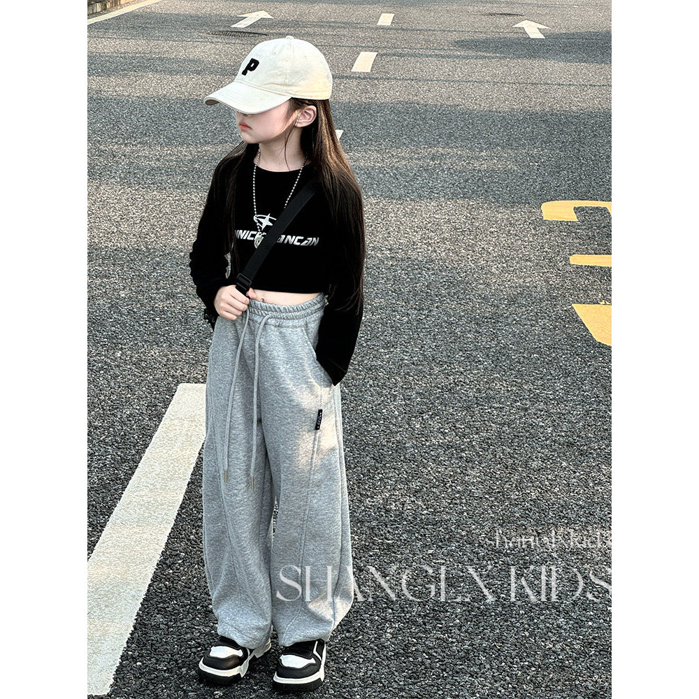 Feminino bebê na moda legal Wear estilo outono meninas início do outono terno moda 2026 novo estilo Sweatpants outono fe