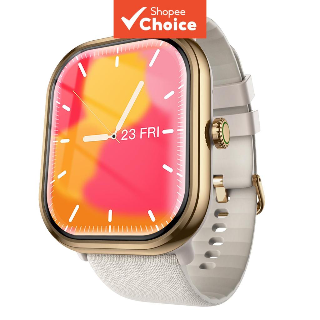 Smartwatch 1.85 " Tela Redonda Bluetooth Chamada Liga De Zinco Homens Mulheres Rastreador De Fitness Sono Monitor De Fre