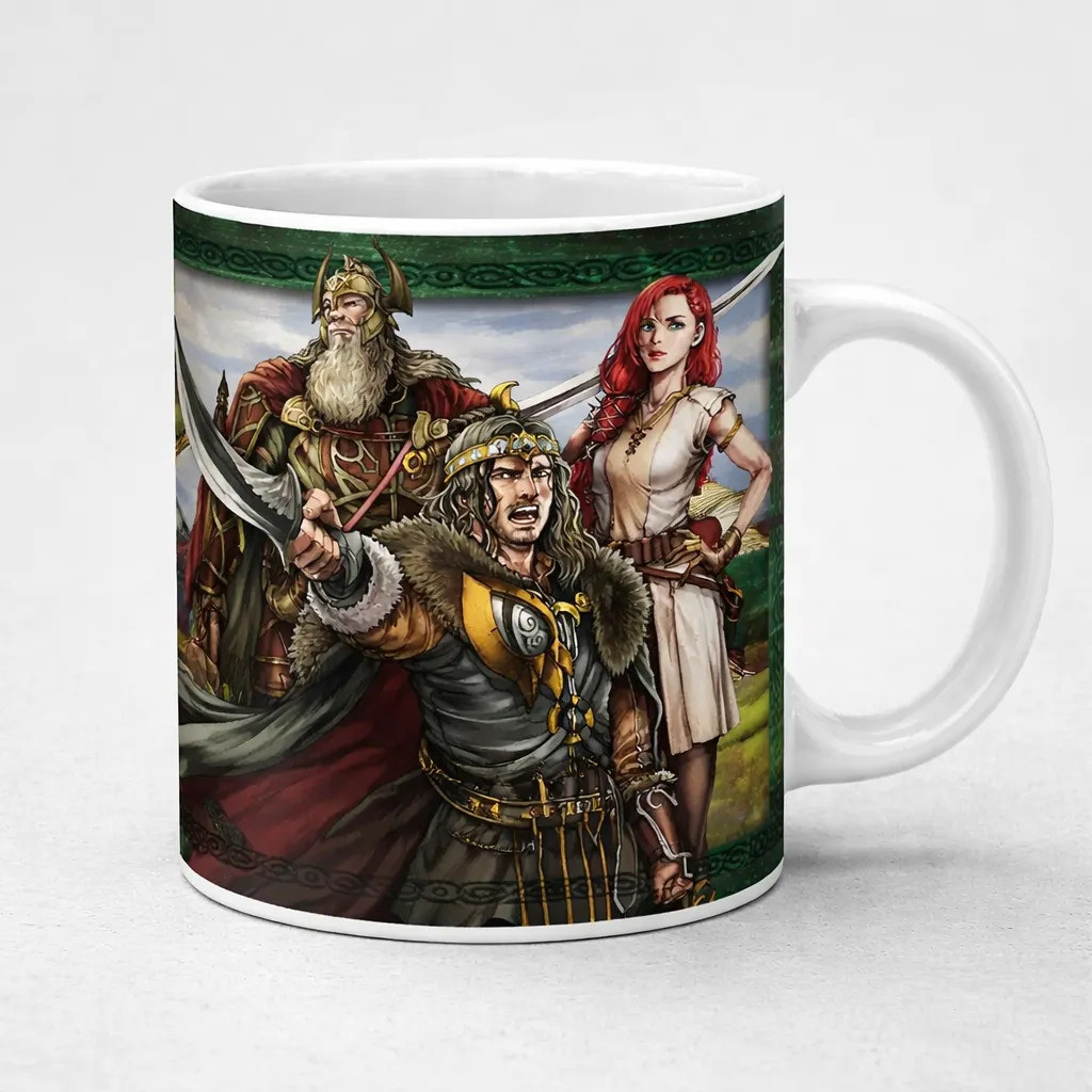 Caneca O Senhor Dos Anéis Aragorn Legolas Gollum Sauron Branco O Senhor Dos Anéis
