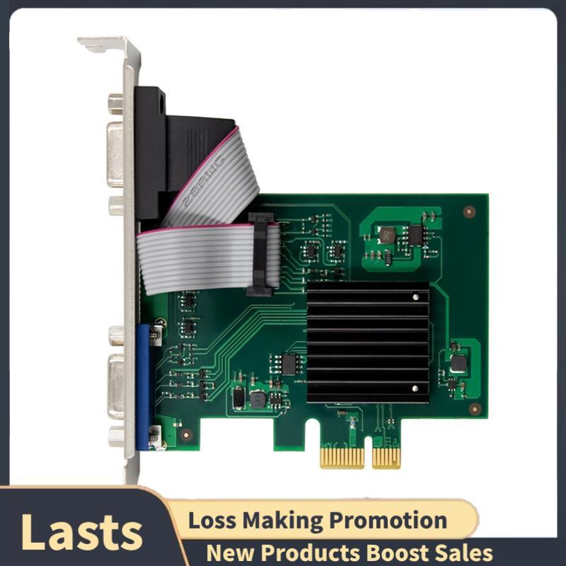 Placa De Expansão Serial De 2 Portas De Nível Industrial SM750 VGA 2D Graphics 1920 X 1440 HD Display Suporte PCIE 64MB