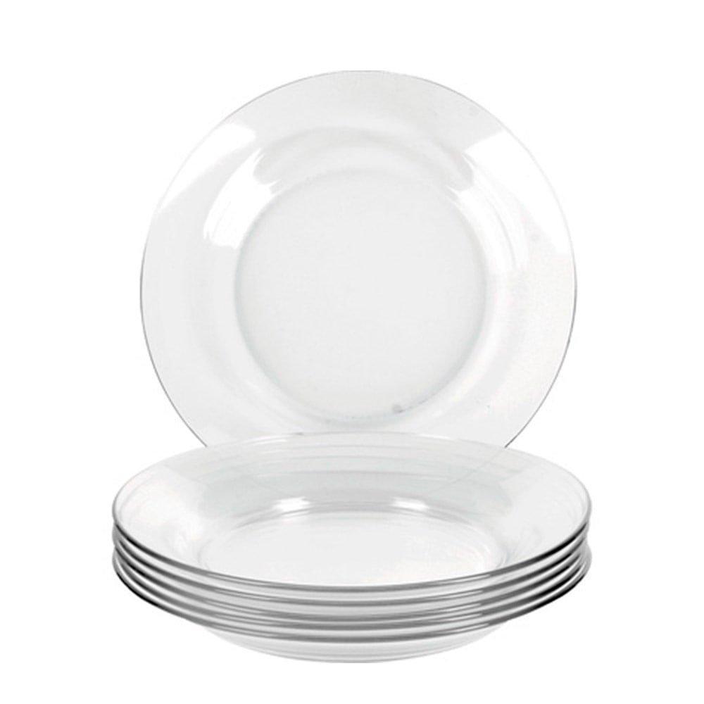 Conjunto de Pratos Fundos Duralex Vidro Astral 24 Peças
