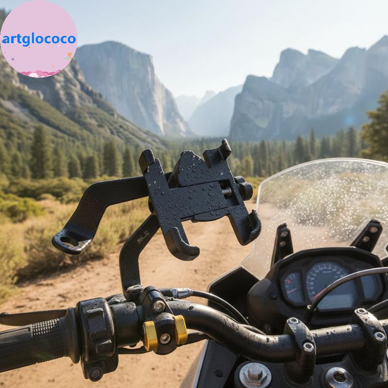 Artglococo Motocicleta Bicicleta Espelho Retrovisor Montagem Do Telefone Universal Suporte Celular Guiador Ajustável Par