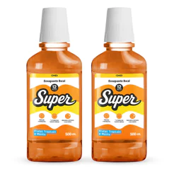 Kit 2x Enxaguante Bucal Super 12h Frutas Tropicais 500ml