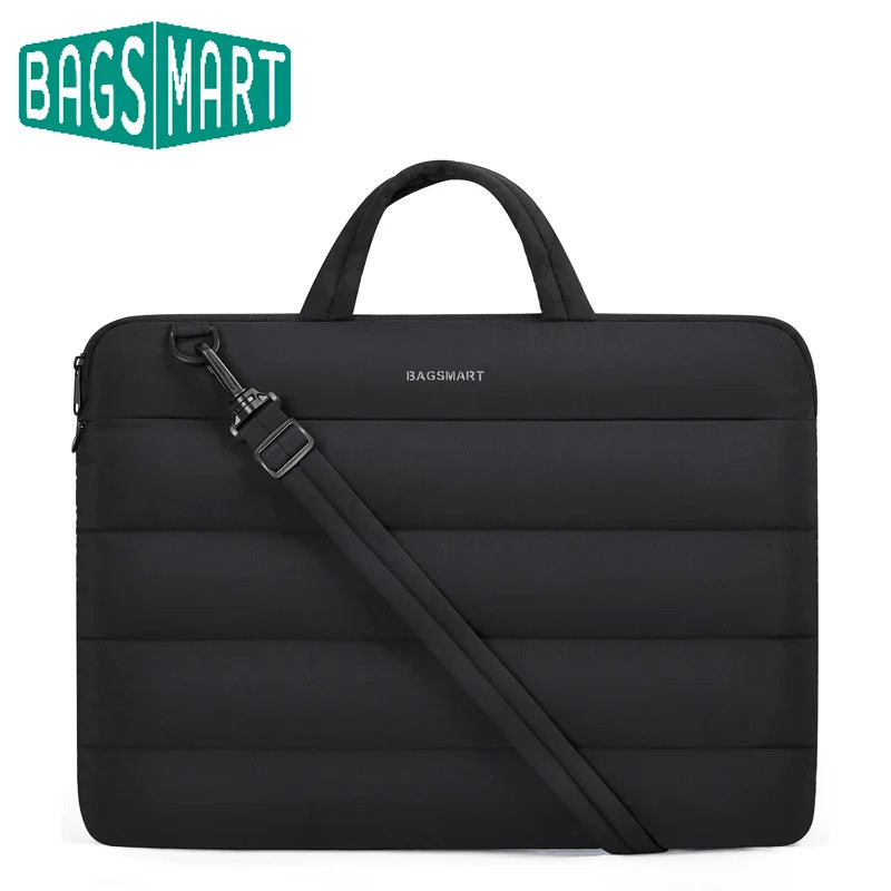 BAGSMART Bolsa para Laptop de 15-16" com Alça de Ombro, Bolsa Macia para Laptop com Alça, Capa para Macbook de 15,6" par