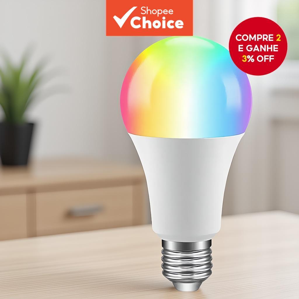 Lâmpada LED Inteligente WiFi com Suporte para Matter, Cores RGB e Controle por Voz via Siri, Google Home e Alexa