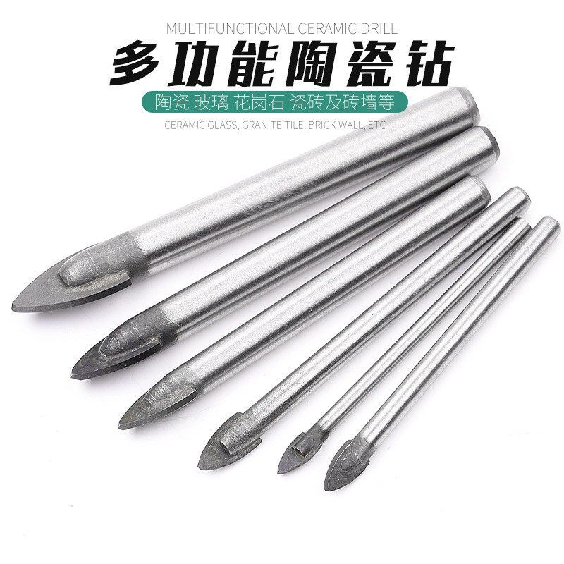 Broca triangular de liga, broca para azulejos, broca para vidro, broca para cerâmica, abridor de furos para mármore, bro