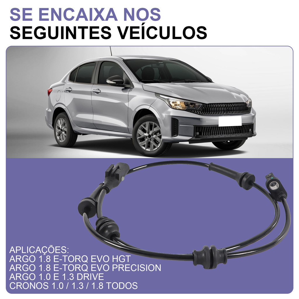Sensor Abs Traseiro Fiat Argo 1.0 / 1.8 Cronos 1.0 / 1.3 / 1.8 Todos · foto 2