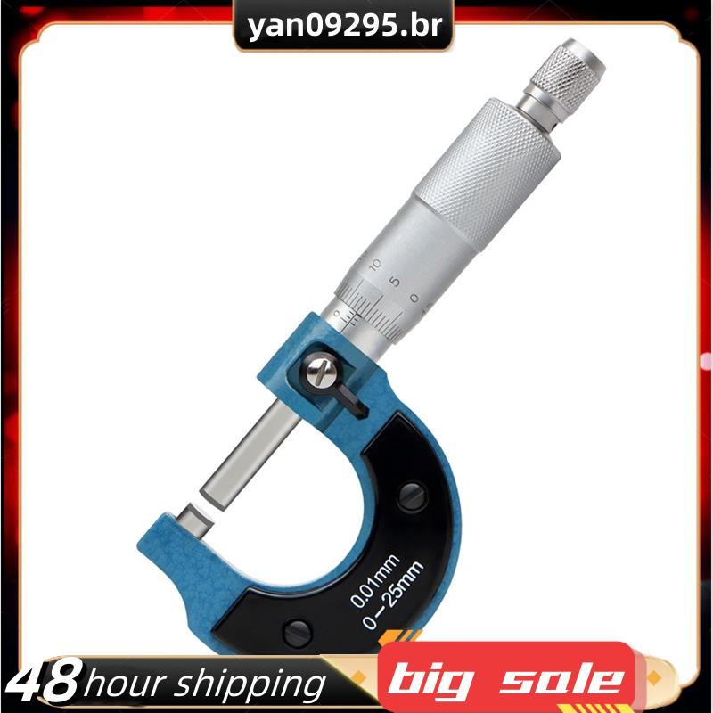 0.01mm 0-25mm Micrômetros Externos Ferramenta De Medição Escala Pinça Mecânica Micro Medidor Para