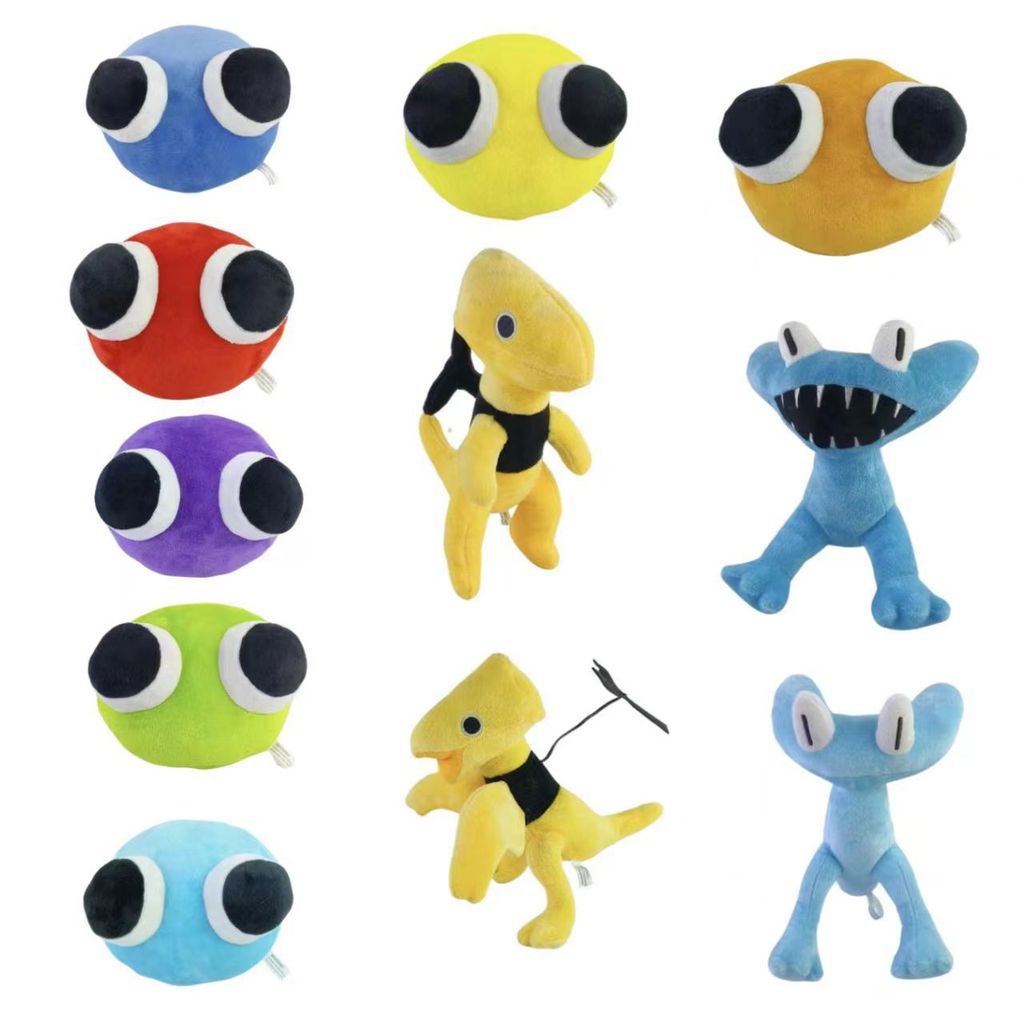 Estoque pronto Venda quente Rainbow Friends Capítulo Rainbow Friends Boneca de brinquedo de pelúcia de dinossauro de 2a