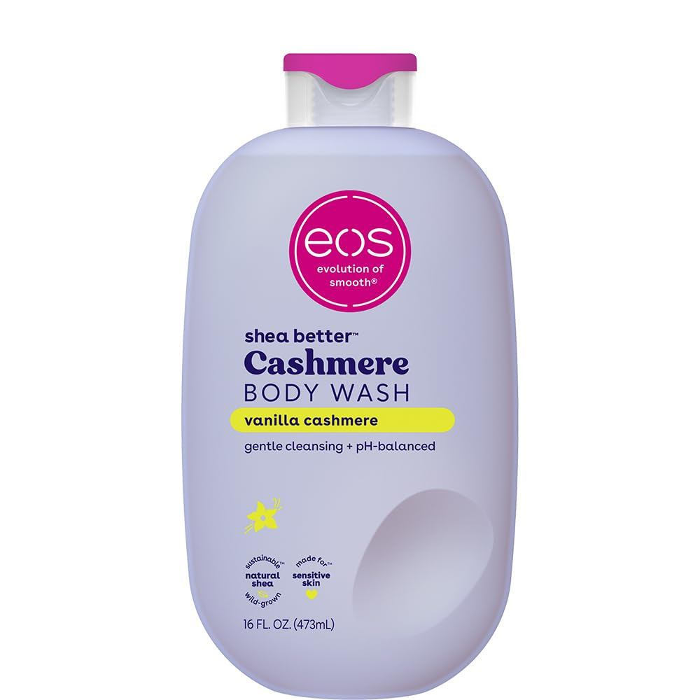 eos Shea Better Cashmere Body Wash, Vanilla Cashmere, Hidratante, Sabonete Líquido com pH Balanceado, Fórmula em Gel Cre