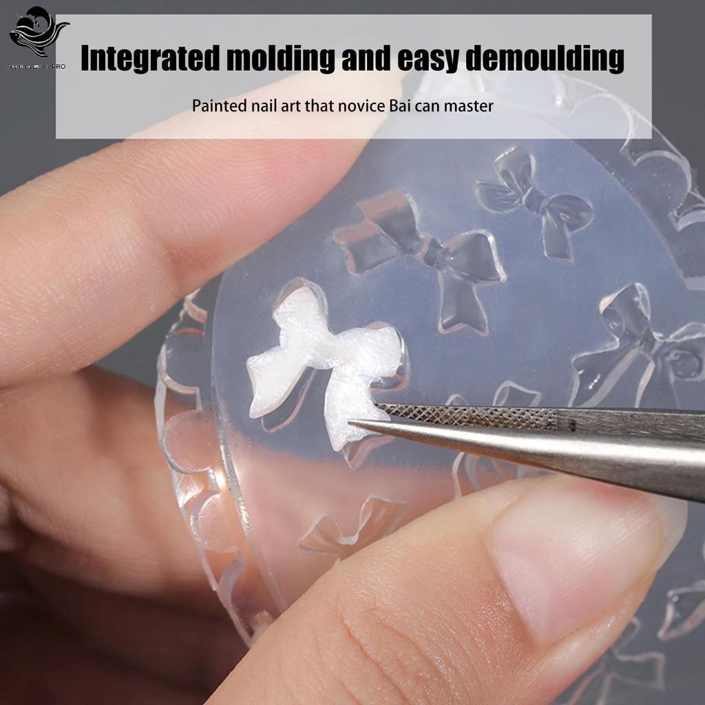 PFG 3D Coração Molde De Silicone Rosa Bowknot Coelho Borboleta Do Prego Decorações Da Arte Design DIY Placa Carimbo Mani