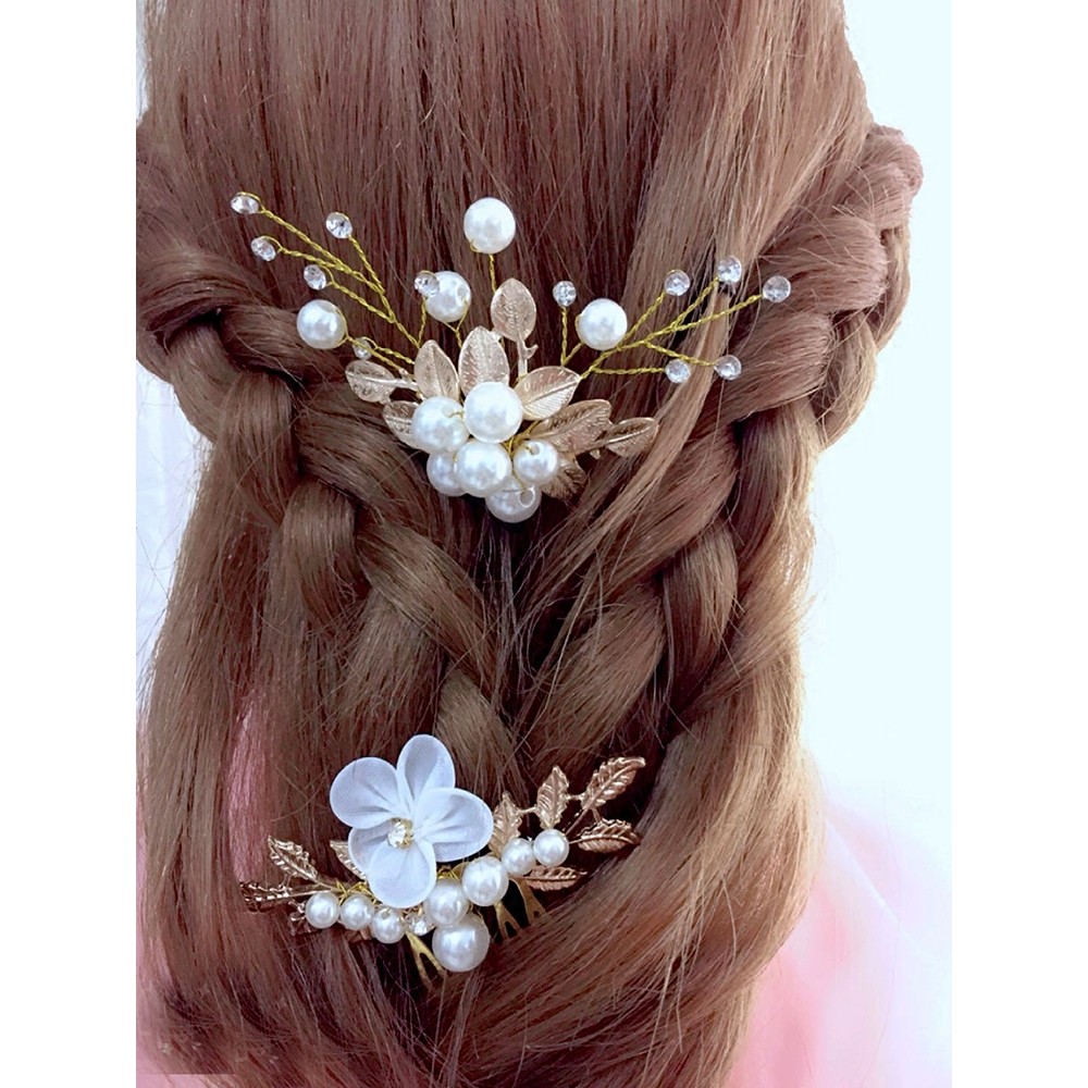 High-End versão coreana acessórios de cabeça de casamento nupcial placa garfo de cabelo pérola em forma de u clipe flor 