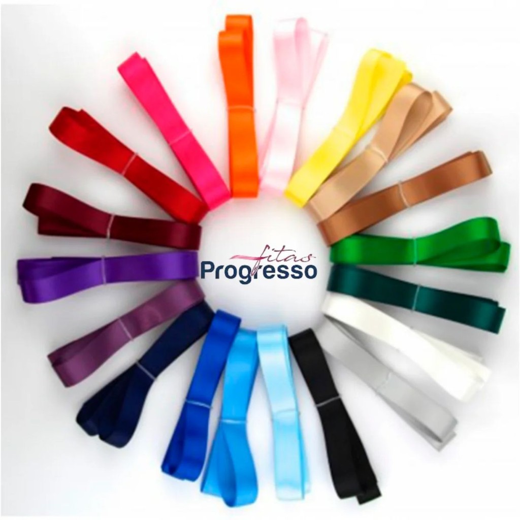 Fitas Progresso Cetim Simples CF001 7MM em Oferta na Shopee