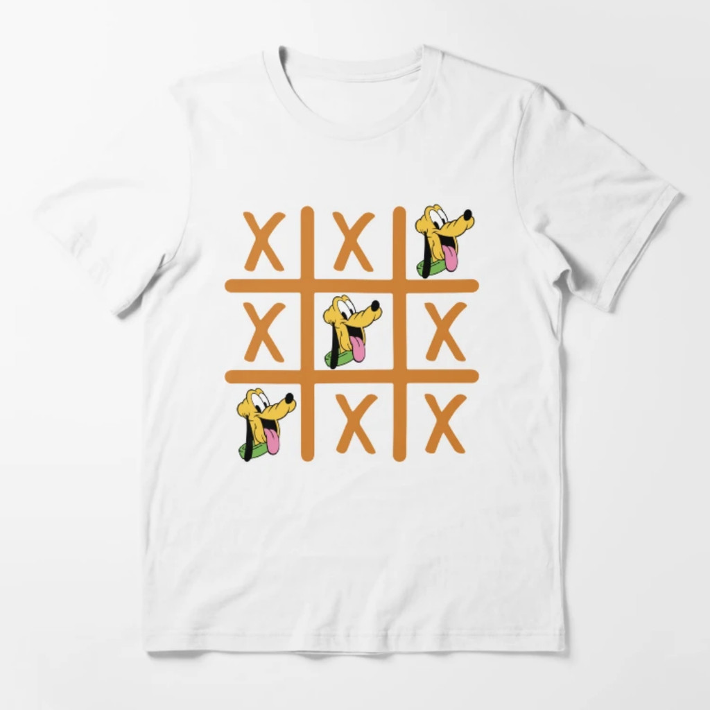 Camiseta Masculino Feminino Fofo Branco Camisa Lindo e fofo Pluto jogo da velha Algodão Premium Envio Imediato