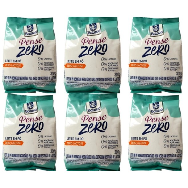 Leite em Pó Batavo Pense Desnatado Zero Lactose 300G - 6 UN