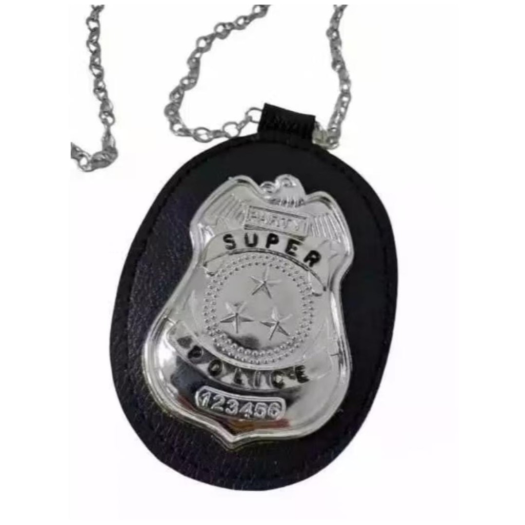 Distintivo Detetive Policial Acessório Para Fantasia Cosplay em Oferta na Shopee