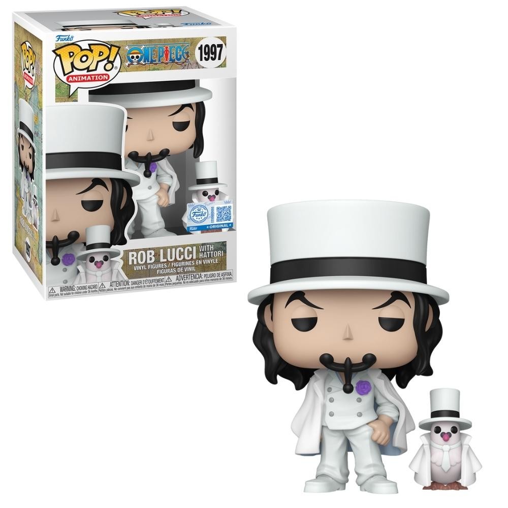 Boneco Funko Pop! One Piece Rob Lucci com Hattori com Chase