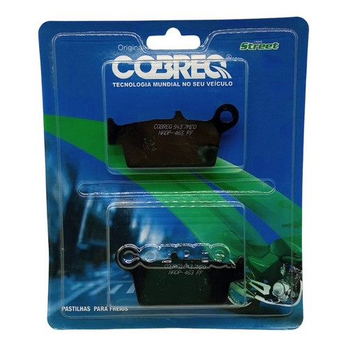 PASTILHA FREIO TRASEIRO COBREQ ( N-943 ) PARA HONDA NX4 FALCON / XRE300 ( SEM ABS )
