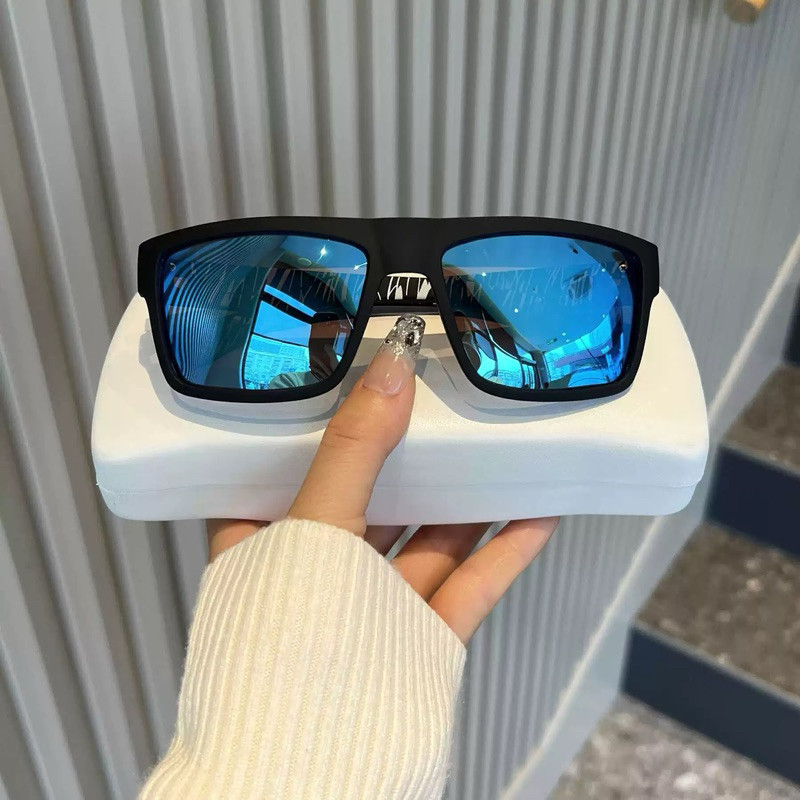 Óculos De Sol Masculino Feminino Proteção UV400 Quadrado Polarizado Preto Fosco Original