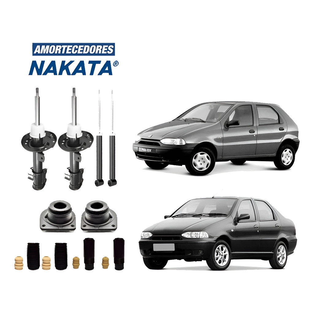Amortecedor Dianteiro Traseiro Palio siena 1.0 1.5 1.6 8v e 16v 1995 1996 1997 1997 1999 2000 e traseiro nakata em Oferta na Shopee
