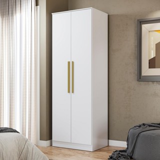 Guarda-Roupa 2 Portas 2 Gavetas Kappesberg Adapt Branco em Oferta na Shopee