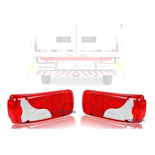 Par Lente Lanterna Traseira Mercedes Benz Sprinter 311 415 515 Chassi Carroceria 2012 2013 2014 2015 2016 2017 2018 2019