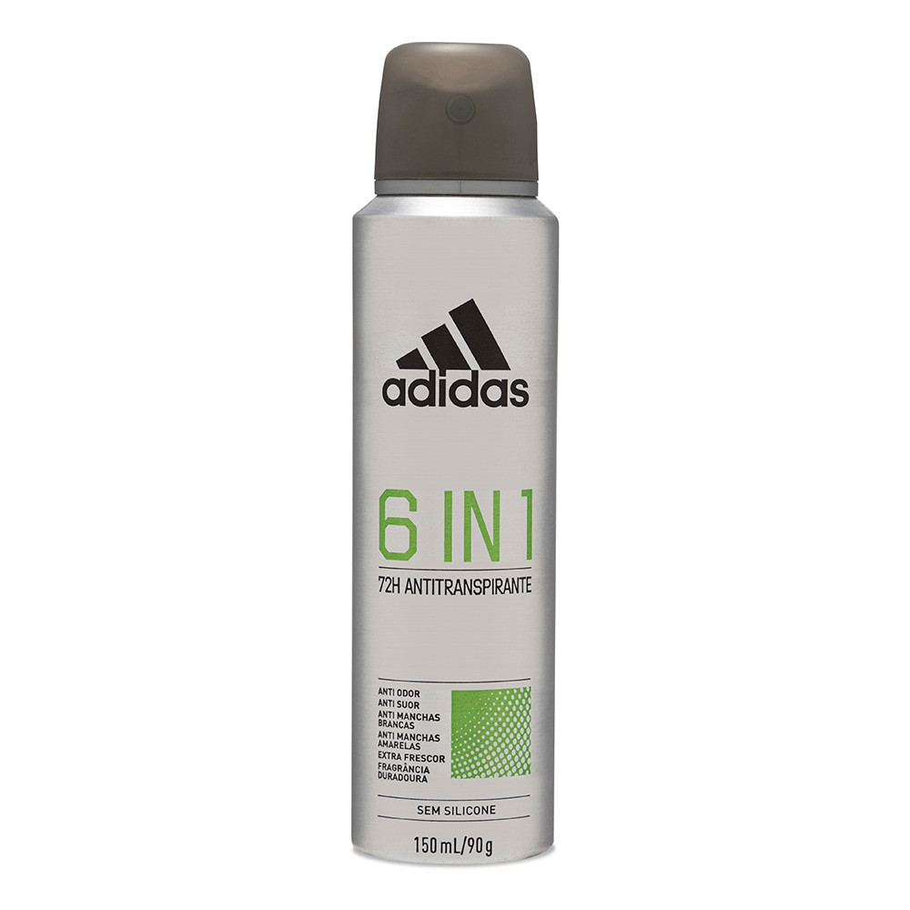 Desodorante Adidas Masculino Aerossol Antitranspirante 6 in 1 150ml em Oferta na Shopee