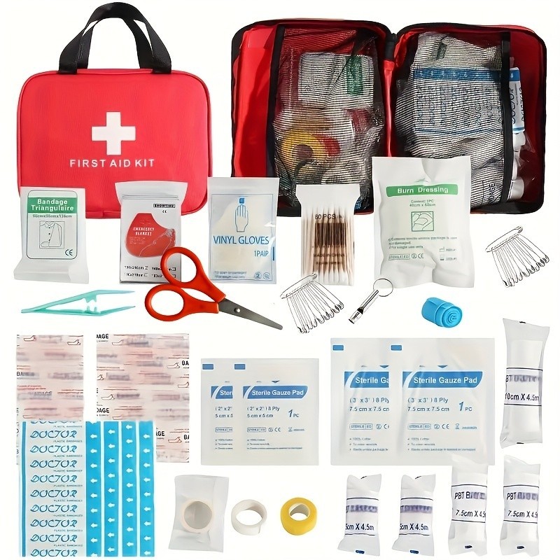 O kit De Primeiros Socorros Portátil Pequeno/Grande Inclui Tesouras E Pinças Profissionais , Projetado Para Acampar , Ca — imagem 2 de 2