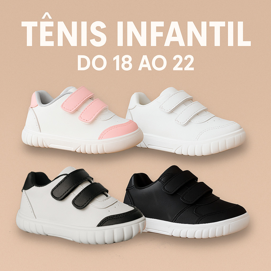 Tênis Infantil Escolar Colegial Menino e Menina Confortável, Leve e Antiderrapante em Oferta na Shopee