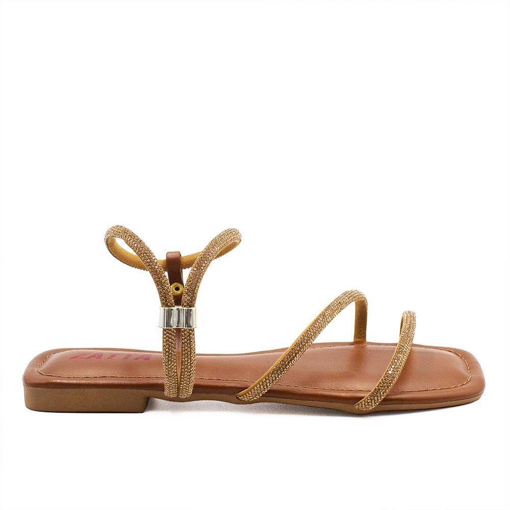 Rasteira Zatta Strass Ajustável Mara em Oferta na Shopee