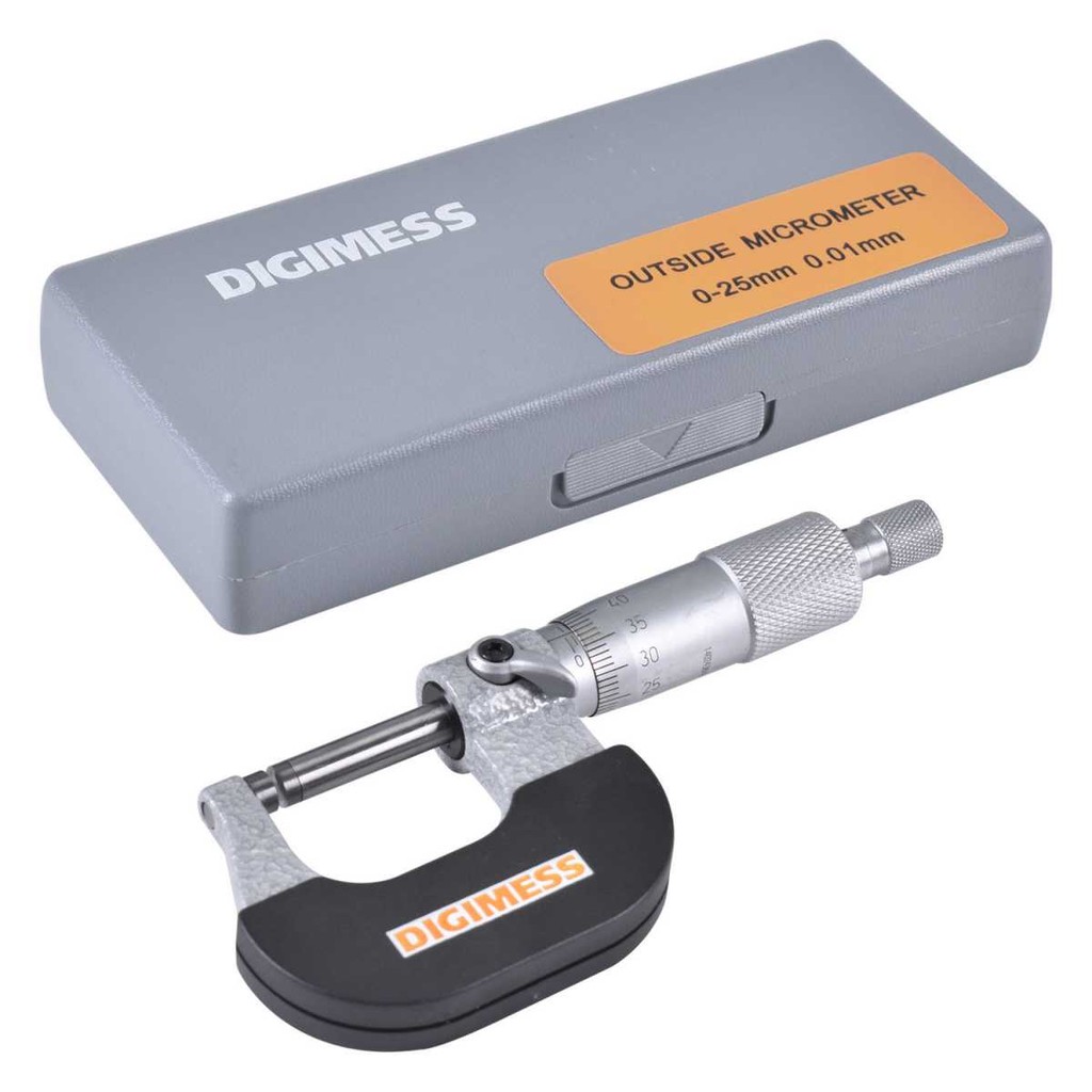Micrômetro Externo Arco em Aço Forjado Capacidade 0-25mm Resolução 0,01mm Digimess 110.200 em Oferta na Shopee