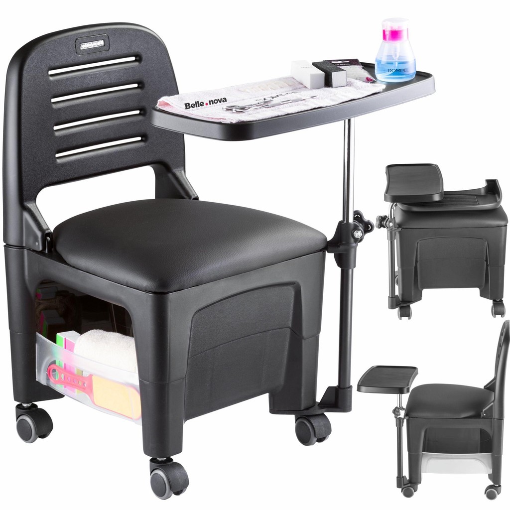 Cadeira Cirandinha Para Manicure Dompel Bari com Mesa e Gaveta  Profissional Ideal para Salão de Beleza e Pedicure em Oferta na Shopee