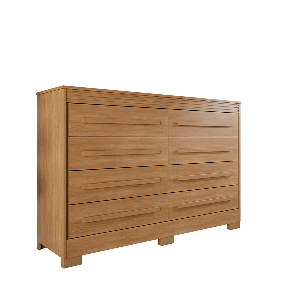 Cômoda 8 Gavetas Califórnia Cor Cinamomo Benetil em Oferta na Shopee