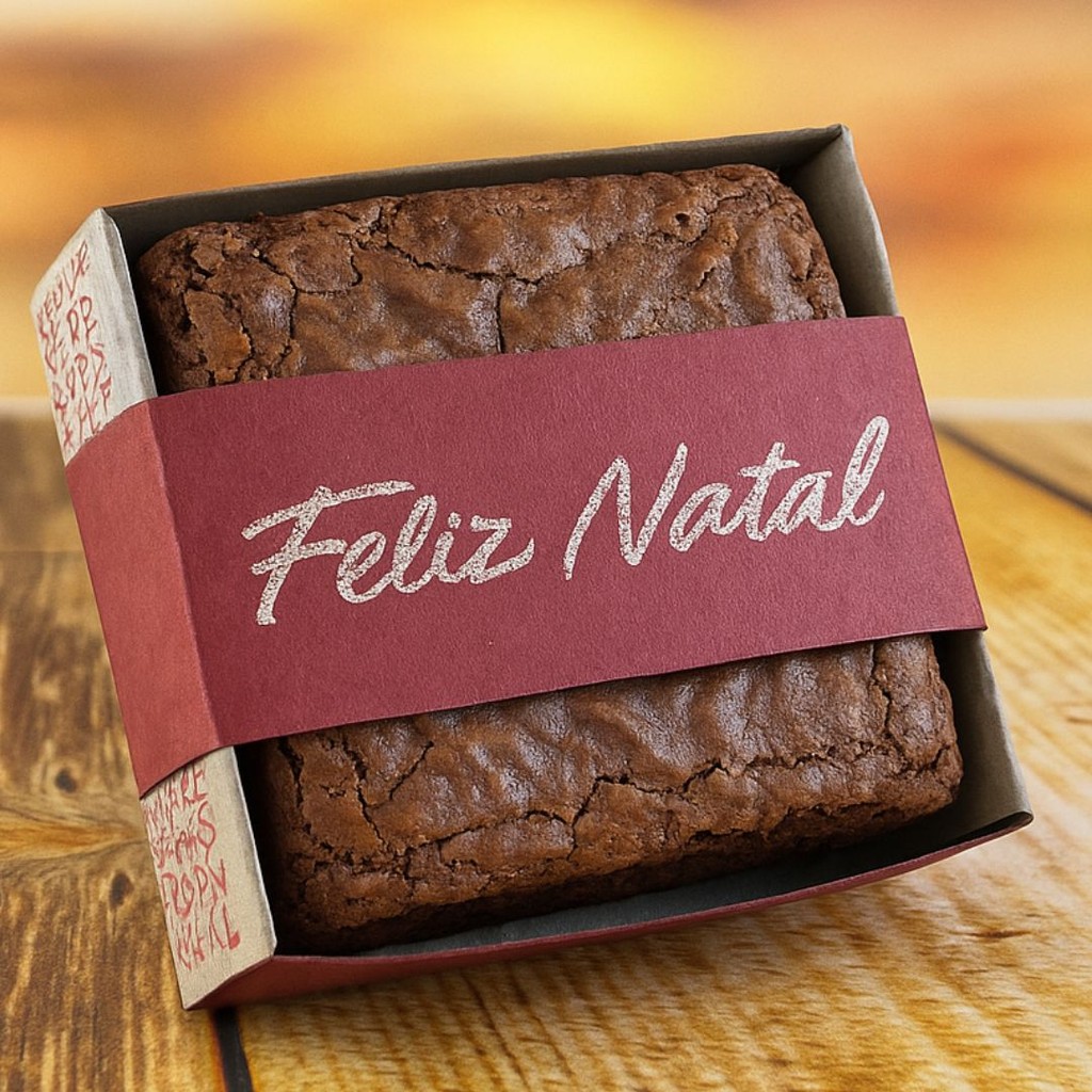 Detalhes do 50 CAIXA BROWNIE NATAL - 5655 KRAFT NATAL 2025 IDEIA
