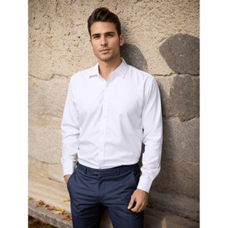 Camisa Social Masculina Manga Comprida Escritório Casual De Boa Qualidade Slim Fit Com Elastano em Oferta na Shopee