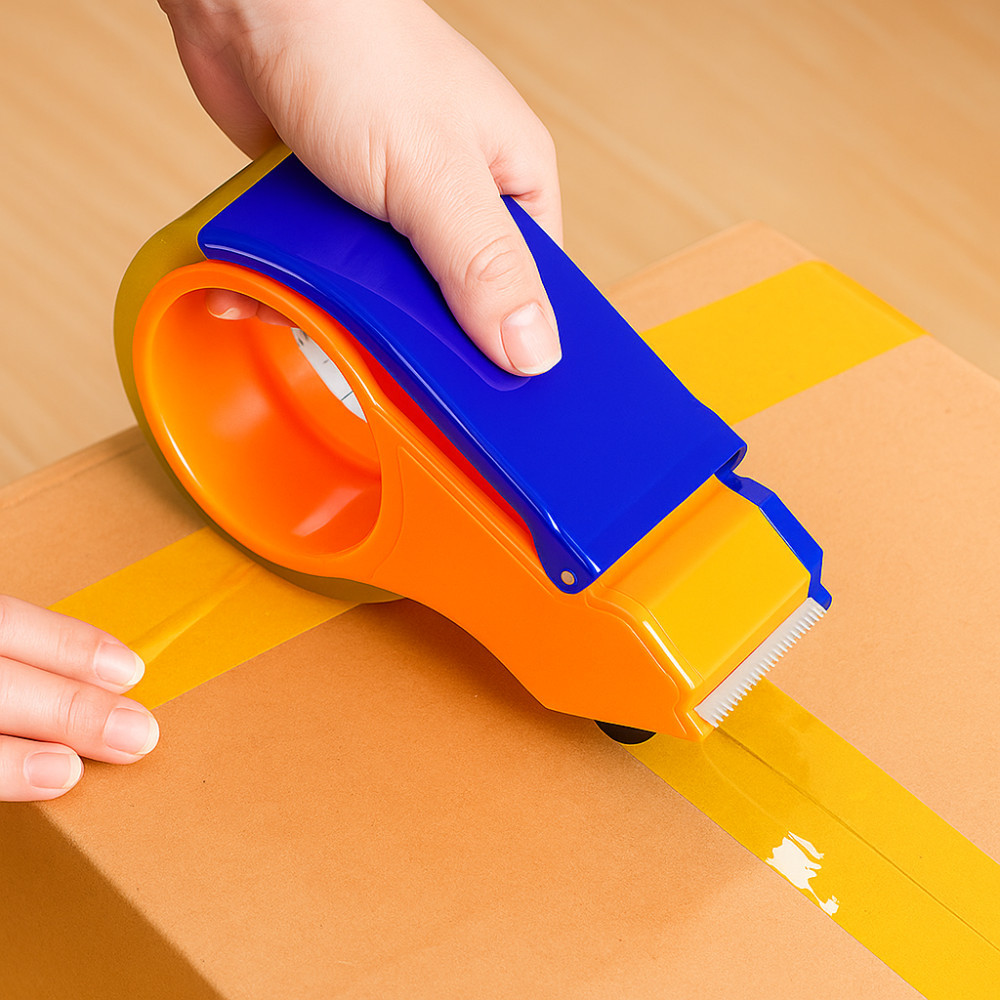 Porta Durex Grande Aplicador De Fita Adesiva Larga Portátil Passador Caixas Embalagens Ecommerce em Oferta na Shopee