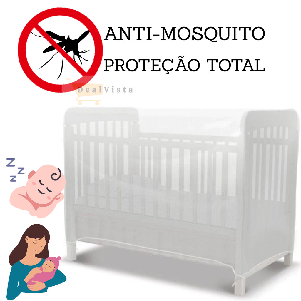 Mosquiteiro Para Berço Proteção Do Bebe Anti-Mosquito Tamanho Universal