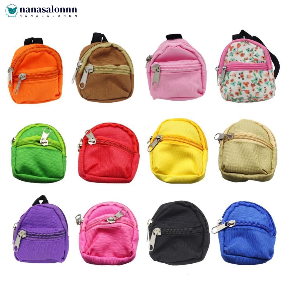 NANASALONNN Bolsa De Boneca De 8cm Para Labu Macaron Barbies Blythes E Pelúcia De 20cm Mochila De Lona 1/6 BJD C7E7
