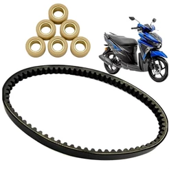Correia De Transmissão + 6 Roletes Para Yamaha Neo 125 Kit
