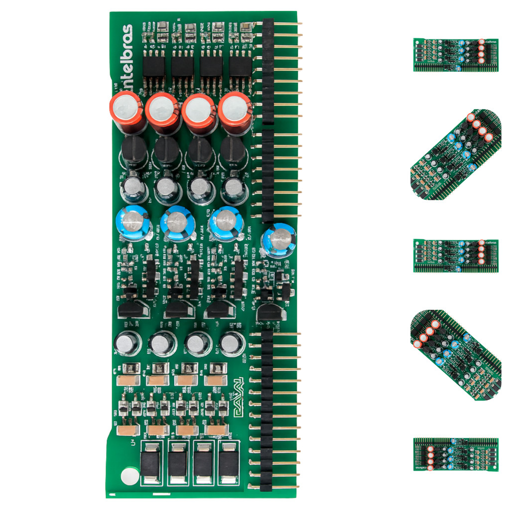Placa Ramal Intelbras 4RM Balanceada Original Para Central PABX Modulare Mais e Conecta Mais