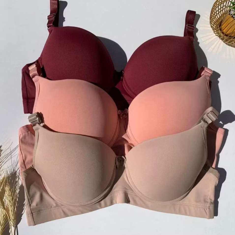 3 Sutiã Plus Size Com Bojo Reforçado Alças Largas Confortavel Cores Lisas Sutien Base e Lateral Extra Mulher Lingerie em Oferta na Shopee