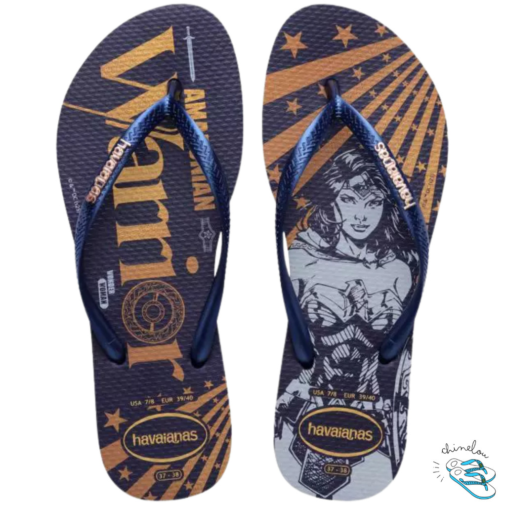 Sandalia Chinelo Havaianas Slim Wonder Woman Mulher Maravilha Adulto Original