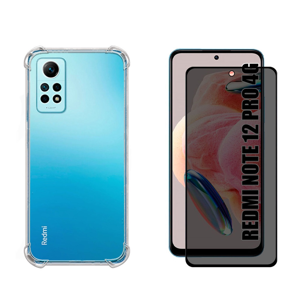 Capa Capinha Anti Impacto Compatível Com Redmi Note 12 Pro 4G E/OU Película 3D Privacidade