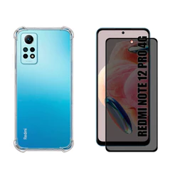 Capa Capinha Anti Impacto Compatível Com Redmi Note 12 Pro 4G E/OU Película 3D Privacidade