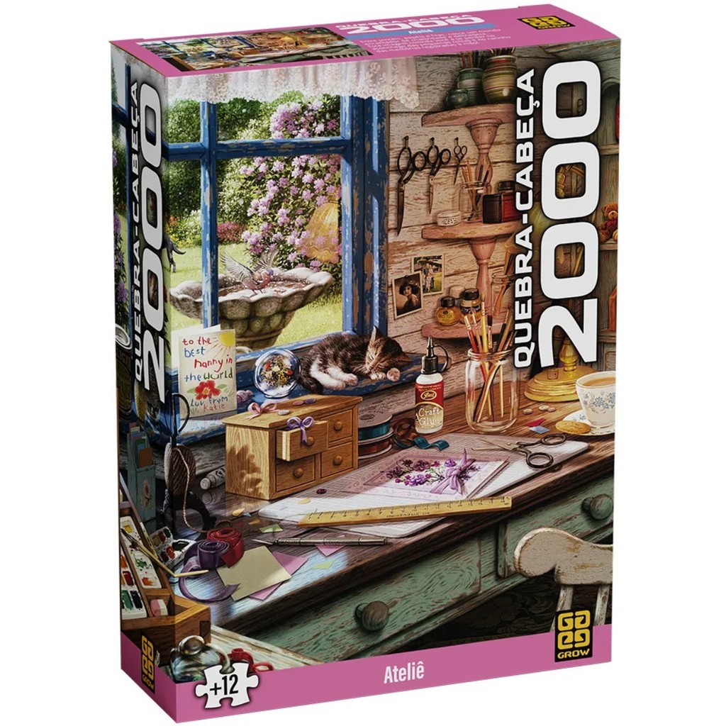 Quebra Cabeça 2000 Peças Ateliê 04924 - Grow em Oferta na Shopee