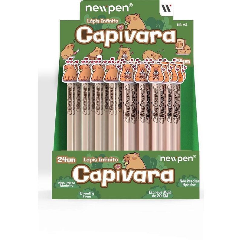 Lapis Preto Redondo Infinito HB Capivara DP.C/24