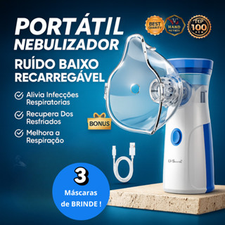 Inalador Nebulizador Portátil Ultrassônico Atomizador Adulto e Infantil Silencioso em Oferta na Shopee