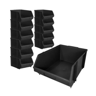 Kit Com 24 Gaveteiros de Plástico Bin Nº 7 Empilhável Organizador Prateleira Multiuso Ferramentas em Oferta na Shopee