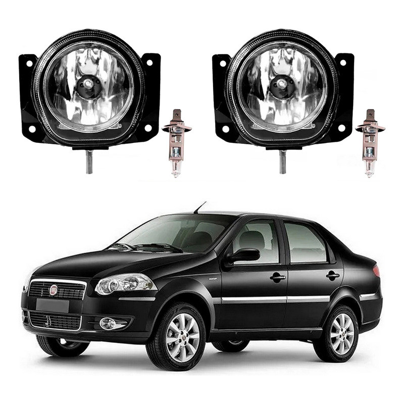 Par Farol Milha Lampada Fiat Siena 1.4 1.8 2007 A 2010 em Oferta na Shopee
