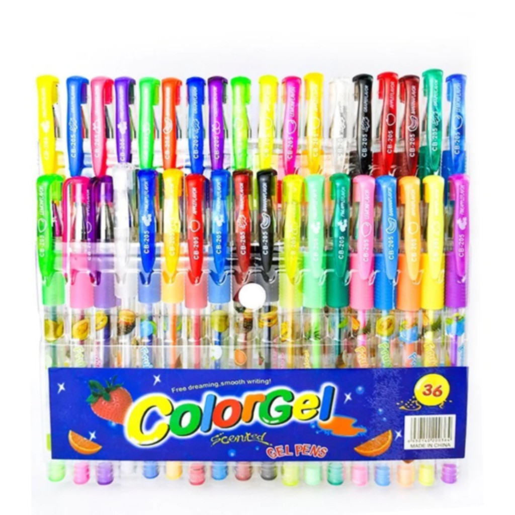 KIT 24/36/48/60 Caneta Gel Colorgel Perfumadas Com Glitter Kit Com 24 a 60 Cores Pastéis em Oferta na Shopee